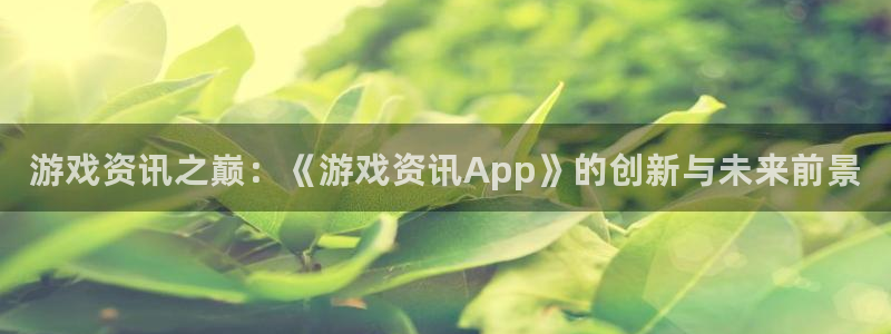 赢咖娱乐线路测试：游戏资讯之巅：《游戏资讯App》的创新与未
